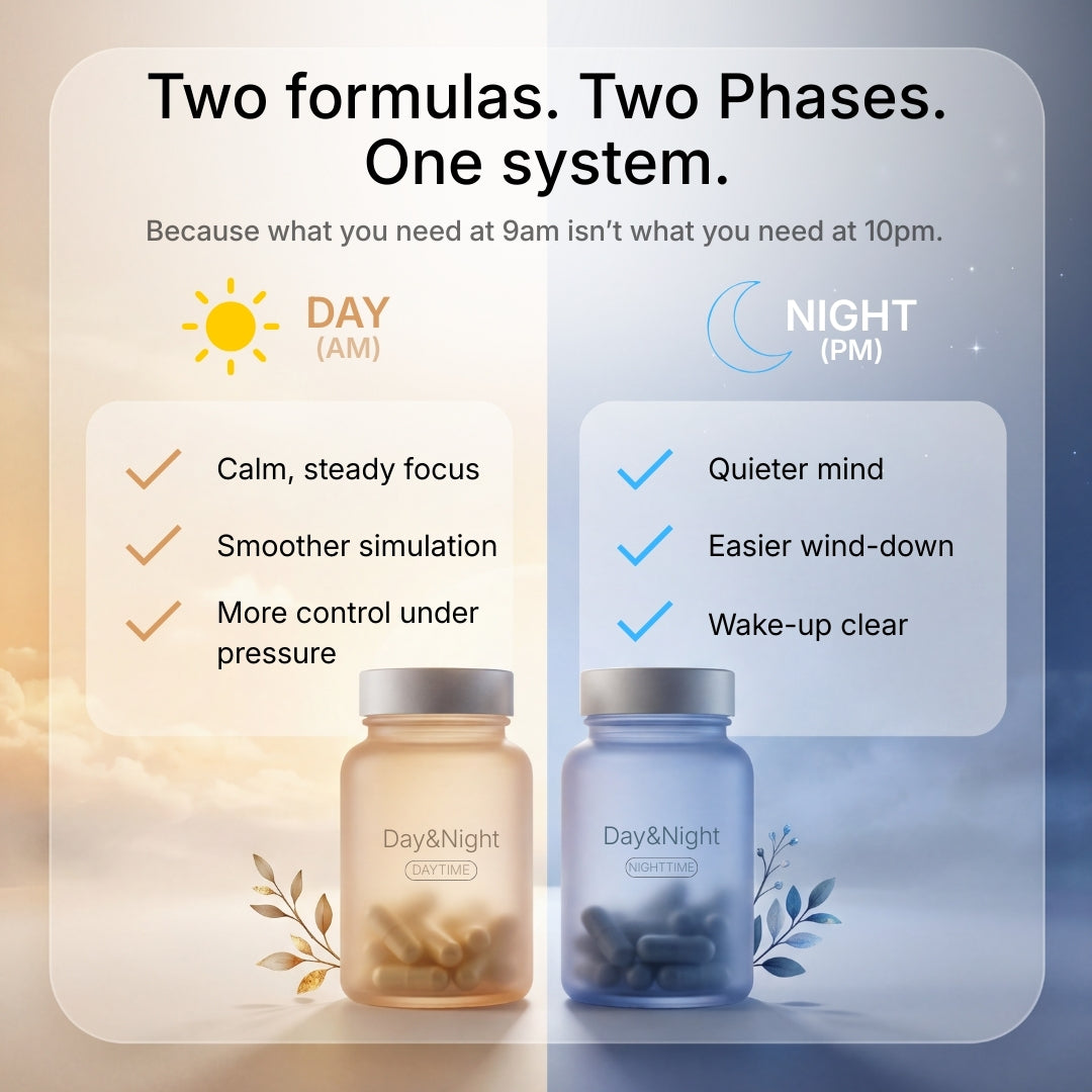 Calm Focus by Day. Real Shutoff at Night.