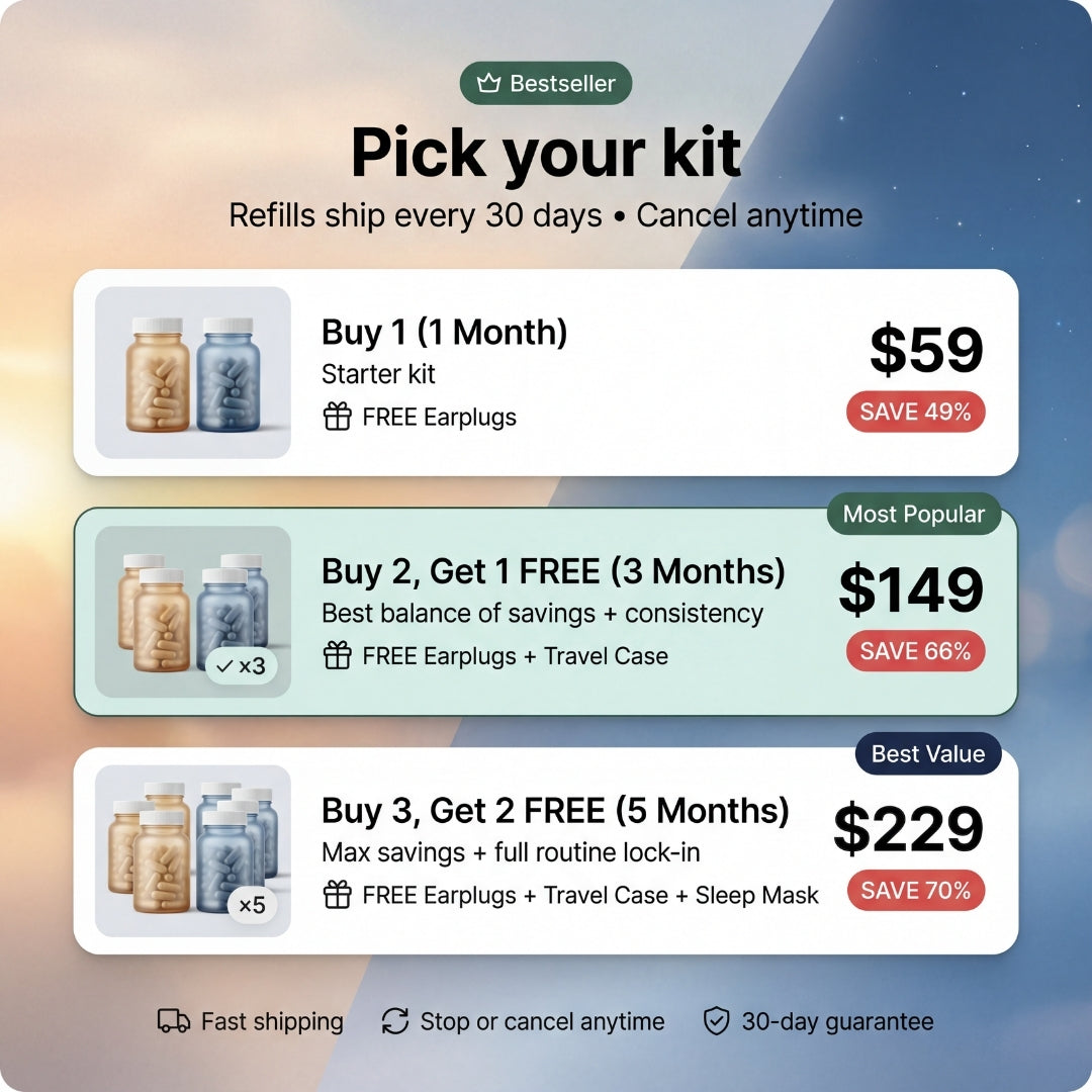 Calm Focus by Day. Real Shutoff at Night.